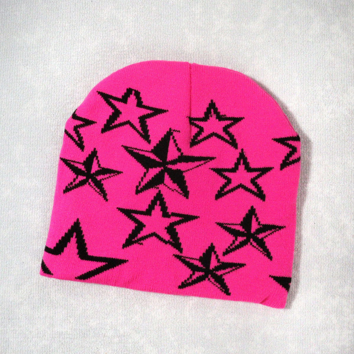 Trendy Knitted Beanie with Star Pattern for All (Y2K)