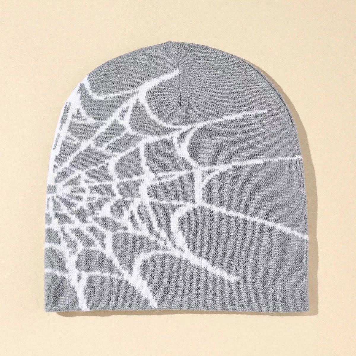 Spider Web Jacquard Knitted Hat for Cold Weather