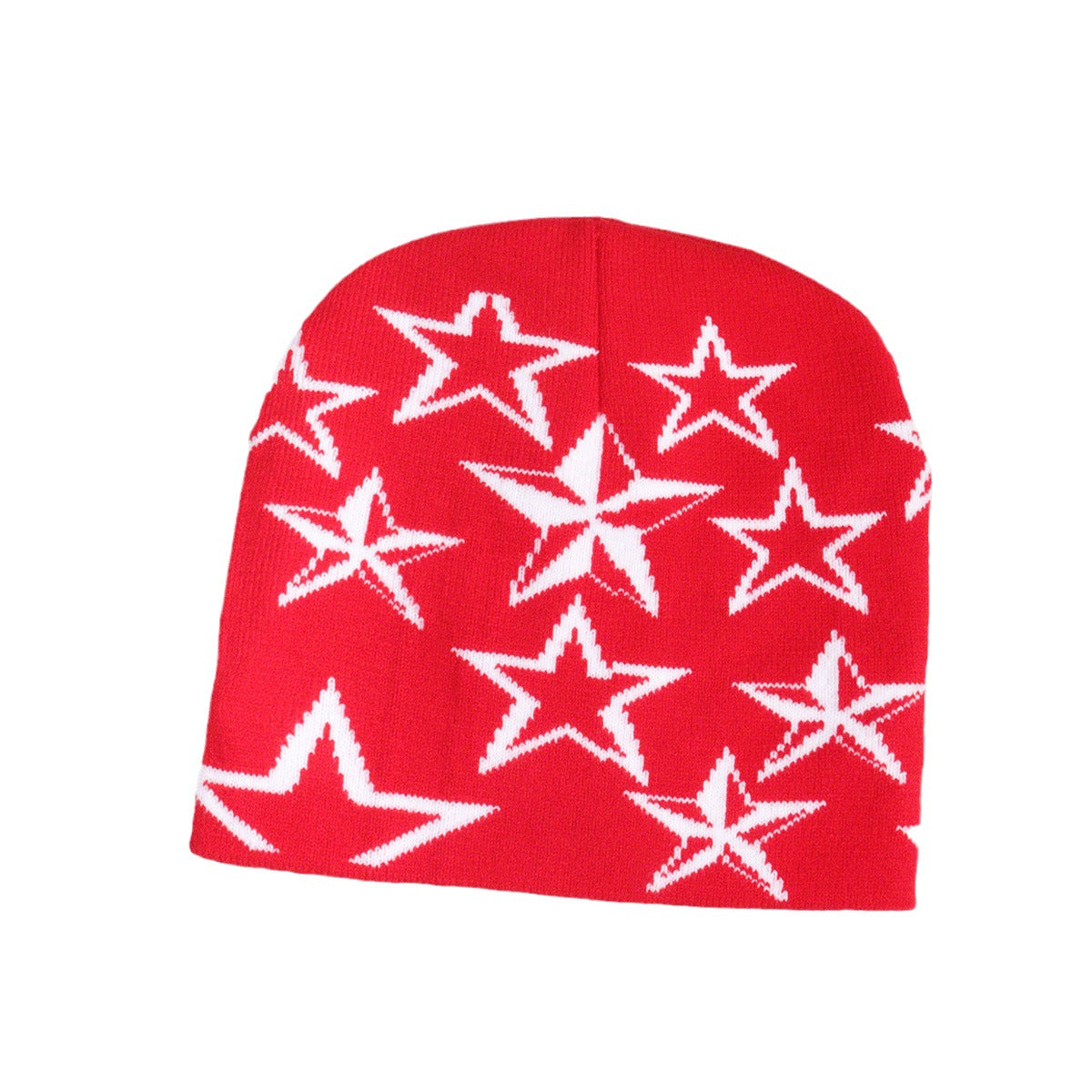 Trendy Knitted Beanie with Star Pattern for All (Y2K)