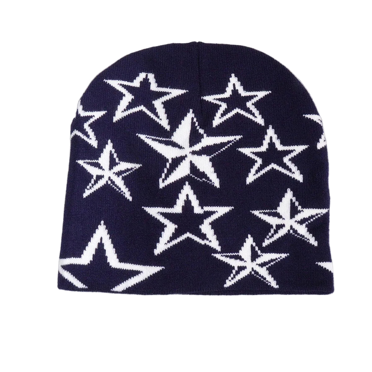 Trendy Knitted Beanie with Star Pattern for All (Y2K)