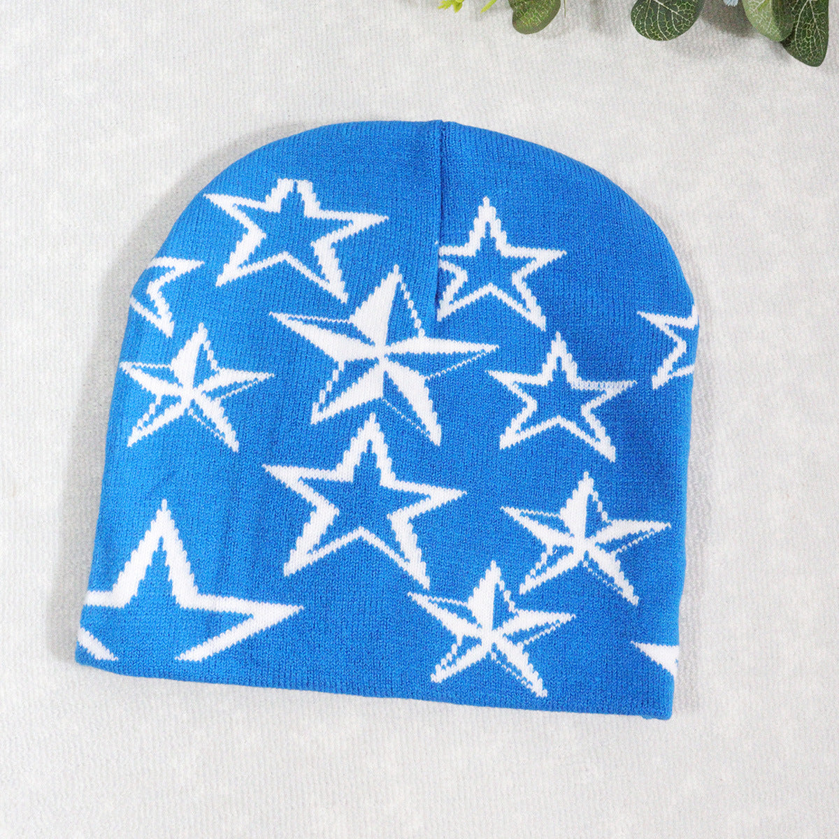 Trendy Knitted Beanie with Star Pattern for All (Y2K)