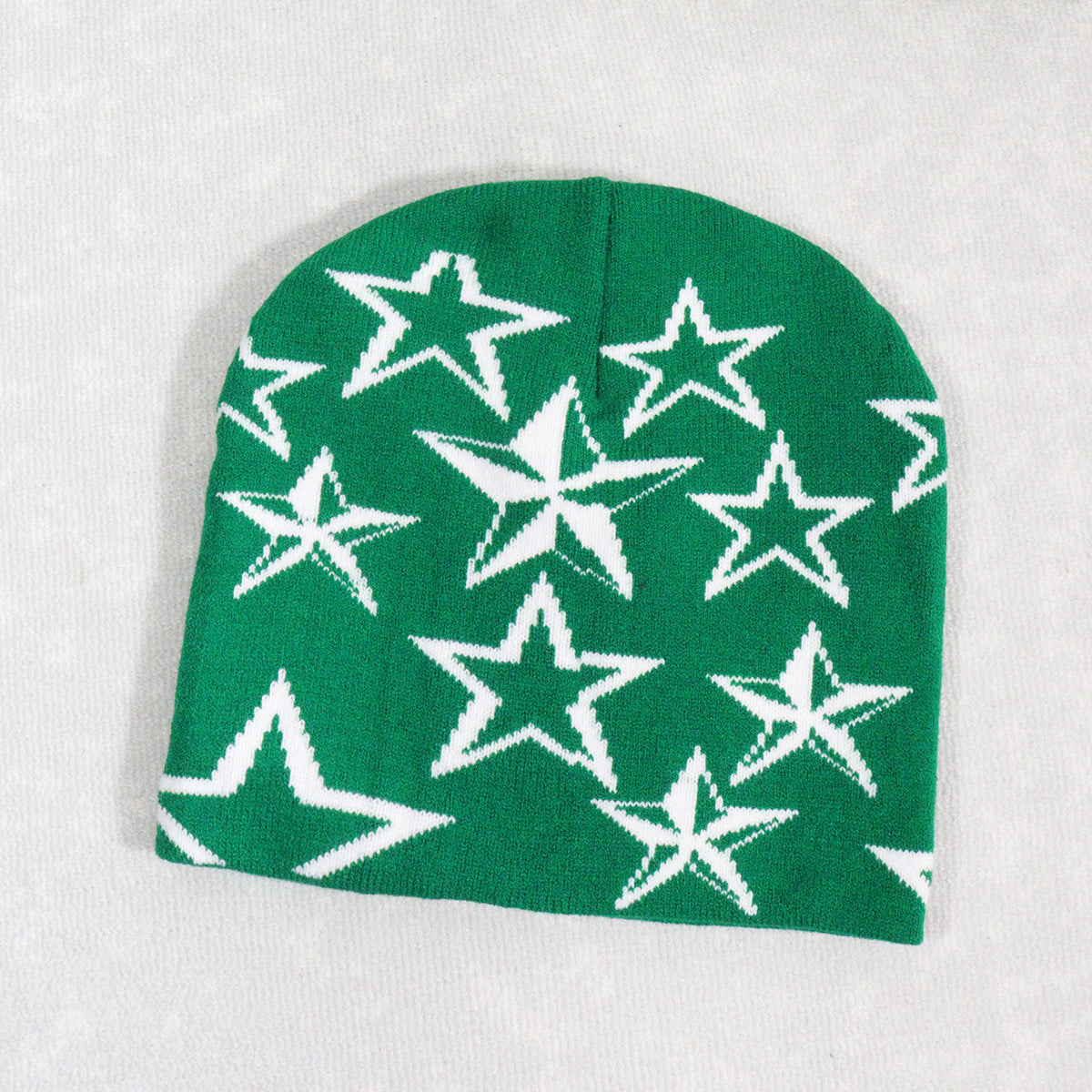 Trendy Knitted Beanie with Star Pattern for All (Y2K)