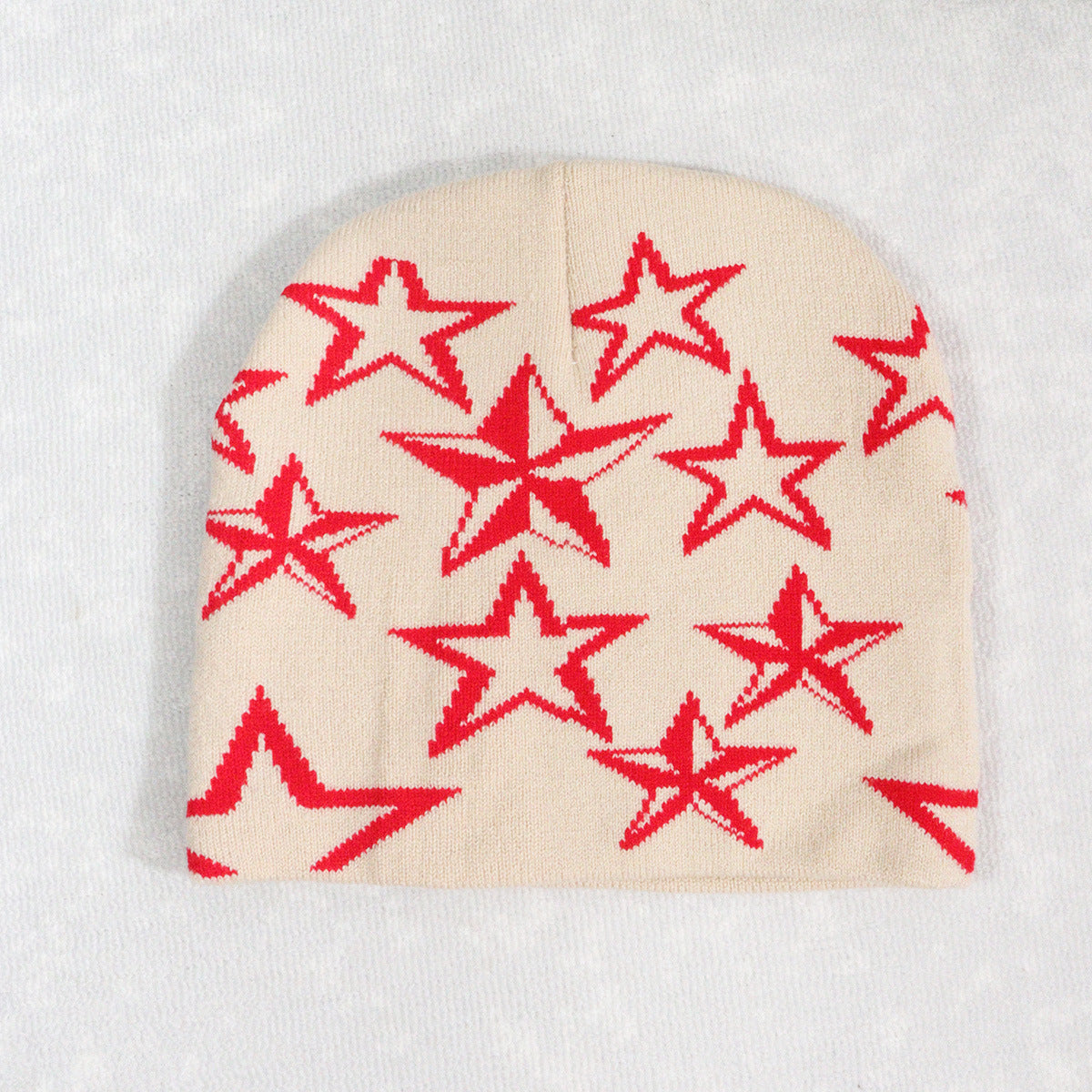 Trendy Knitted Beanie with Star Pattern for All (Y2K)