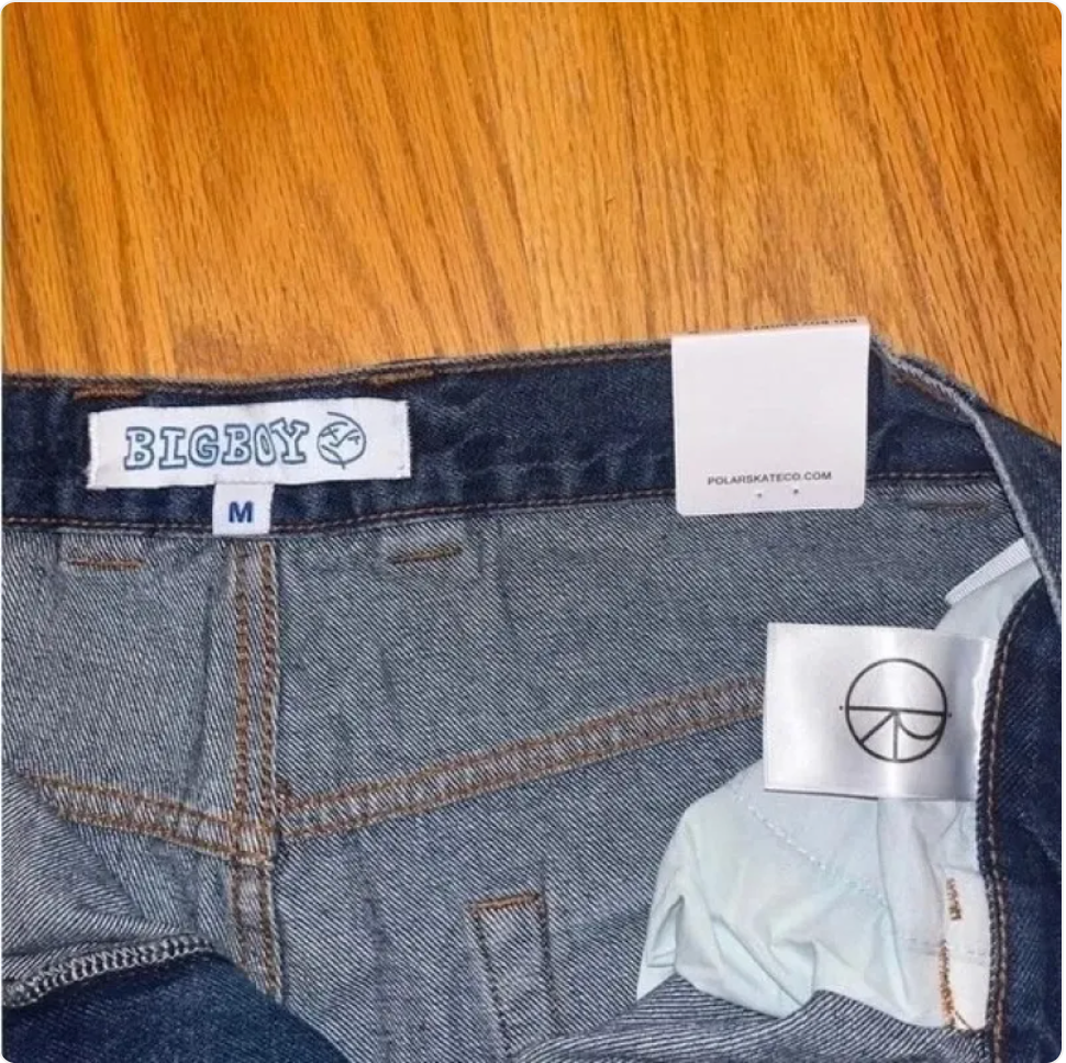 Cartoon Embroidered Jorts