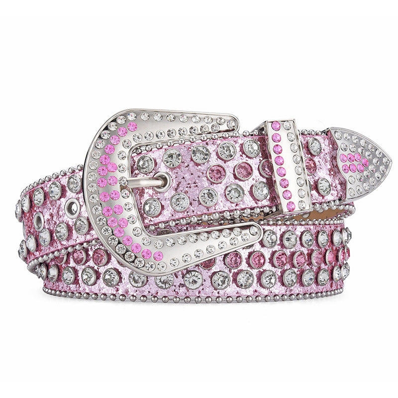 Y2K Punk Rock Style Studded Leather Belt for Men