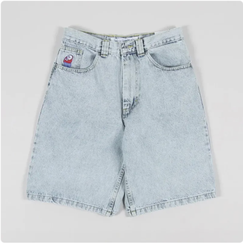 Cartoon Embroidered Jorts