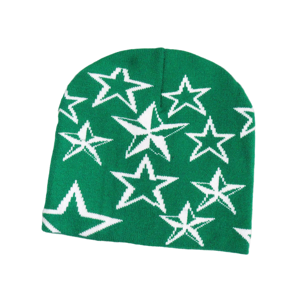 Trendy Knitted Beanie with Star Pattern for All (Y2K)