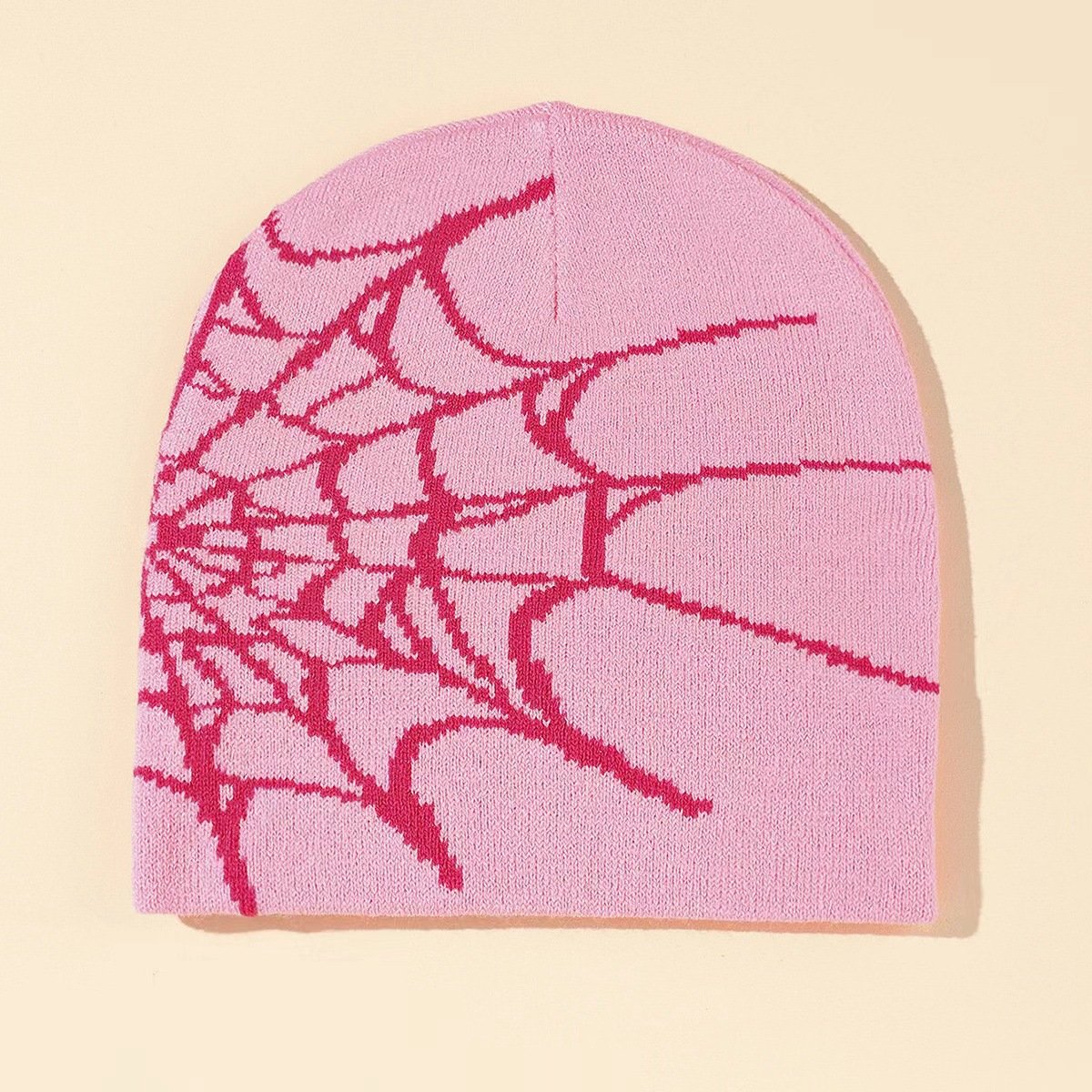Spider Web Jacquard Knitted Hat for Cold Weather