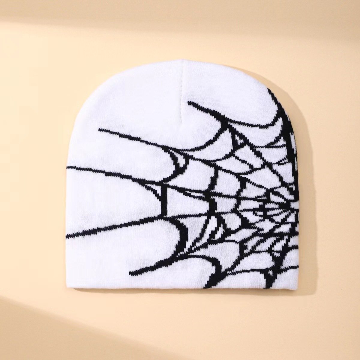 Spider Web Jacquard Knitted Hat for Cold Weather