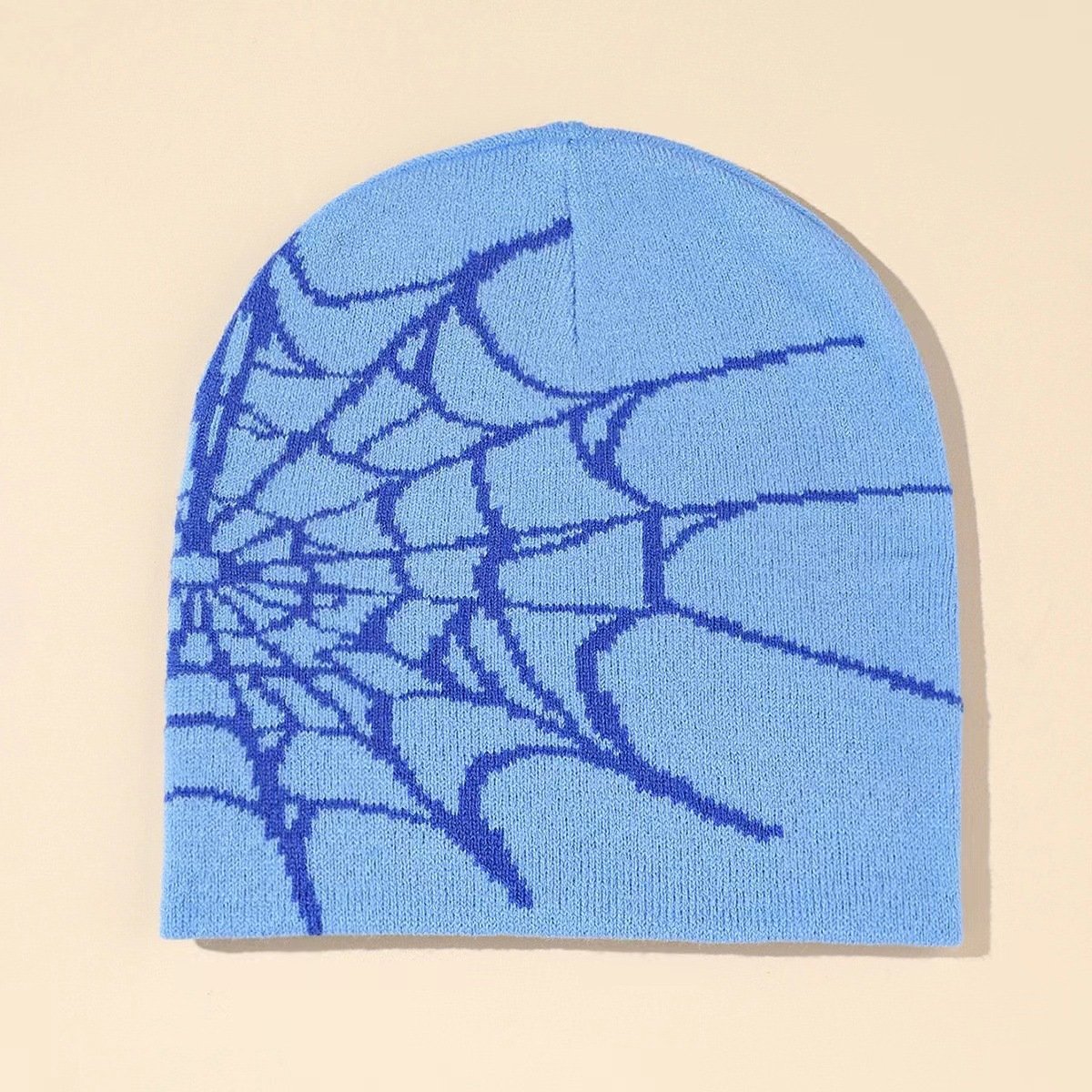 Spider Web Jacquard Knitted Hat for Cold Weather